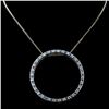 18K White Gold 0.92ctw Fancy Color Diamond Pendant