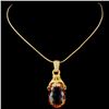 Image 2 : 18K Yellow Gold 16.79ct Citrine & 0.24ct Diamond P