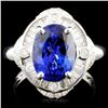 Image 1 : 18K Gold 3.62ct Tanzanite & 0.58ctw Diamond Ring