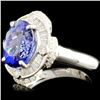 Image 2 : 18K Gold 3.62ct Tanzanite & 0.58ctw Diamond Ring