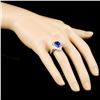 Image 3 : 18K Gold 3.62ct Tanzanite & 0.58ctw Diamond Ring