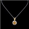 Image 1 : 18K Gold 0.36ct Sapphire & 0.43ct Diamond Pendant