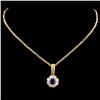 Image 2 : 18K Gold 0.38ct Sapphire & 0.45ctw Diamond Pendant