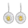 Image 1 : 14K Gold 2.00 Yellow Sapphire & 0.80ct Diamond Ear