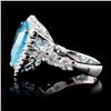 Image 3 : 18K Gold 10.03ct Paraiba & 2.24ct Diamond Ring