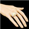 Image 3 : 18K Gold 6.63ct Opal & 1.22ctw Diamond Ring