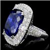 Image 4 : 18K Gold 24.35ct Tanzanite & 3.53ct Diamond Ring