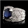Image 2 : 14K White Gold 2.50ct Sapphire & 1.36ct Diamond Ri