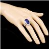 Image 3 : 18K Gold 9.15ct Tanzanite & 0.94ctw Diamond Ring