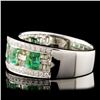 Image 4 : 18K Gold 1.05ct Emerald & 0.75ctw Diamond Ring