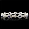 Image 2 : 14K Gold 2.30ct Sapphire & 6.30ctw Diamond Bracele