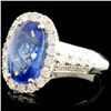 Image 2 : 18K Gold 3.19ct Sapphire & 0.73ctw Diamond Ring