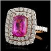 Image 2 : 18K Rose Gold 2.20ct Sapphire & 0.96ct Diamond Rin