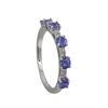 Image 2 : 14k White Gold 0.75ctw Tanzanite & 0.10ctw Diamond