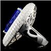 Image 3 : 18K White Gold 12.77ct Tanzanite & 3.79ctw Diamond