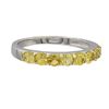 Image 1 : 14k White Gold 1.00ct Yellow Sapphire Ring