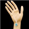 Image 3 : 18K Gold 7.49ct Paraiba & 1.41ctw Diamond Pendant