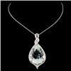 Image 2 : 14K Gold 18.40ctw Aquamarine & 0.78ctw Diamond Pen