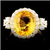 Image 1 : 18K Gold 5.35ct Sapphire & 1.35ctw Diamond Ring