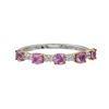 14k White Gold 0.80ct Pink Sapphire & 0.10ct Diamo