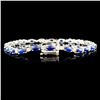 Image 2 : 14K Gold 8.68ct Sapphire & 0.95ctw Diamond Bracele