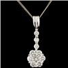 Image 1 : 18K White Gold 1.23ct Diampnd Pendant
