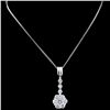 Image 2 : 18K White Gold 1.23ct Diampnd Pendant