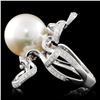 Image 3 : 18K WG 14.00mm South Sea Pearl & 0.70ct Diamond Ri