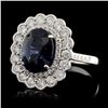 Image 2 : 18K White Gold 3.52ct Spinel & 0.78ct Diamond Ring