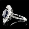 Image 3 : 18K White Gold 3.52ct Spinel & 0.78ct Diamond Ring
