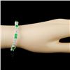 Image 3 : 18K Gold 6.47ct Tsavorite & 2.35ctw Diamond Bracel
