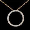 14K Gold 0.37ctw Diamond Pendant