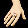 Image 3 : 14K Gold 13.63ct Morganite & 1.55ctw Diamond Ring