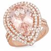 14K Gold 6.00ct Morganite & 1.00ct Diamond Ring
