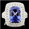 18K Gold 4.77ct Tanzanite & 1.24ctw Diamond Ring