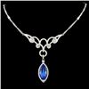 14K Gold 5.20ct Tanzanite & 1.60ctw Diamond Neckla