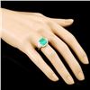 Image 3 : 18K Gold 2.60ct Emerald & 0.77ctw Diamond Ring