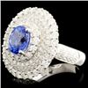Image 2 : 18K Gold 2.71ct Sapphire & 2.52ctw Diamond Ring