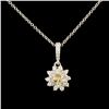 Image 1 : 14K Gold 0.58ctw Diamond Pendant