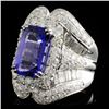 Image 2 : 18K White Gold 5.95ct Tanzanite & 3.40ct Diamond R