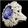 Image 2 : 18K Gold 8.04ct Tanzanite & 3.97ctw Diamond Ring