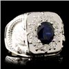 Image 3 : 14K Gold 2.00ct Sapphire & 0.90ctw Diamond Ring
