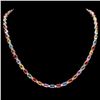 `14k Gold 28.00ct Sapphire & 1.50ct Diamond Neckla