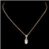 14K Gold 0.26ctw Diamond Pendant