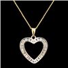 Image 1 : 14K Gold 0.58ctw Diamond Pendant