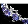 Image 3 : 14k Gold 19.00ct Tanzanite & 0.75ct Diamond Brace