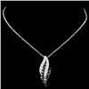 Image 2 : 14K White Gold 0.89ctw Fancy Diamond Pendant