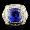 Image 1 : 18K Gold 6.20ct Tanzanite & 1.78ctw Diamond Ring