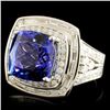 Image 2 : 18K Gold 6.20ct Tanzanite & 1.78ctw Diamond Ring