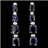 Image 1 : 14K Gold 5.00ct Sapphire & 0.35ctw Diamond Earring